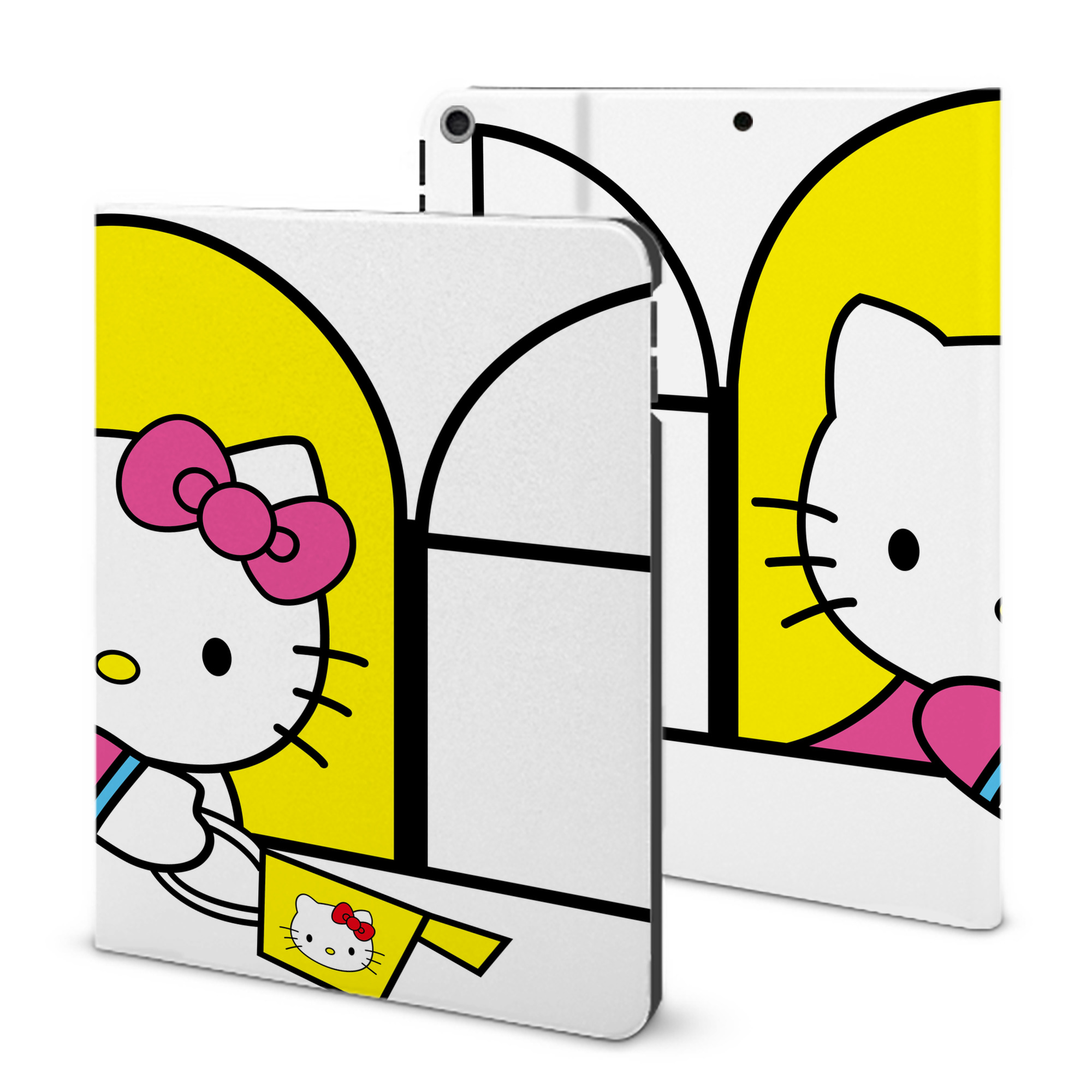 （画像用） Hello Kitty ハローキティ IPad ケース ブック型 PUレザー TPU 耐衝撃 軽量 薄型 ペン収納なし 全面保護 IPad 各モデル対応